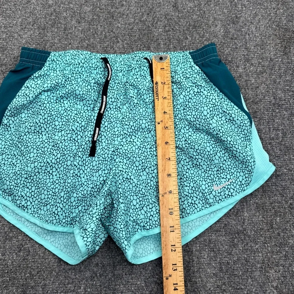 Nik Dri-Fit Running Shorts Womens Size‎ XS Light Blue Animal Print Loose Fit